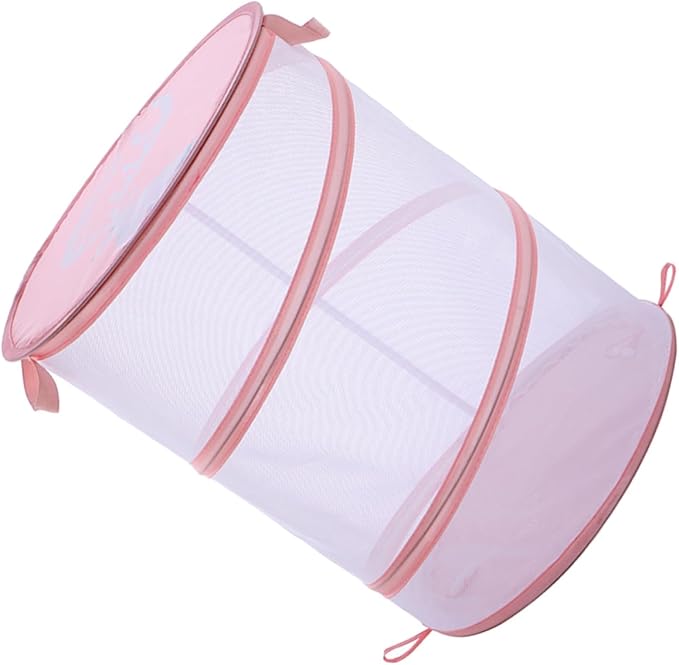 Alipis Mesh Laundry Hamper Handle Foldable Storage Basket for Clothes Toys and Household Items Lightweight Organizer for and Convenient Use