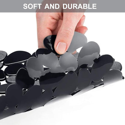 Bligli Pebble Sink Mat for Stainless Steel/Ceramic Sinks, 2 Pack PVC Sink Protectors Mats for Bottom of Kitchen Sink, Dish Drying Mat for Dishes and Glassware, 15.7 x 11.8 inch, Black