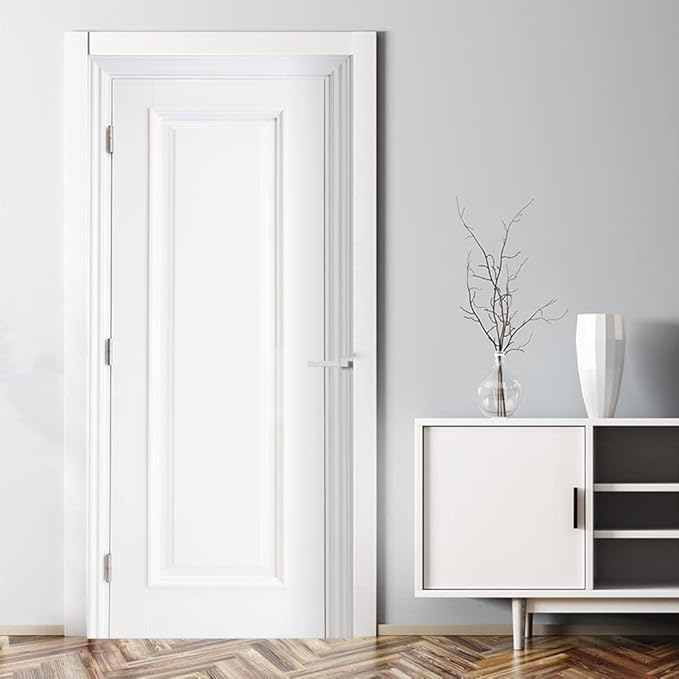 3D Door Stickers Murals Peel and Stick Wallpaper -White Wooden Door- PVC Self-Adhesive Door Decals Removable Waterproof Posterfor Bedroom Living Room Home Door Wall Decoration 35.4x78.7 inch