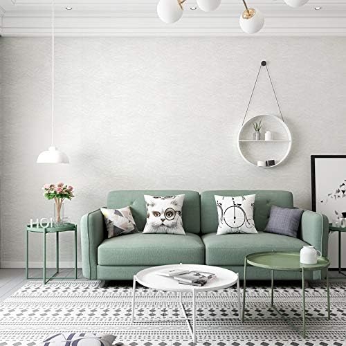 Cohoo Home Silk White Wallpaper Peel and Stick Contact Paper White Textured Contact Paper for Cabinets Self Adhesive Removable Wallpaper for Bedroom Wall Sticky Waterproof Shelf Liner 15.7inW 197inL