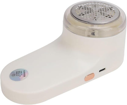 HEEPDD Fabric Shaver Electric Lint Remover with Digital Display, Lint Removers Digital Display, Heavy Duty ABS Plastic and Stainless Steel Vane/Wing for Clothes Furniture Sweater Couch (Cream White)