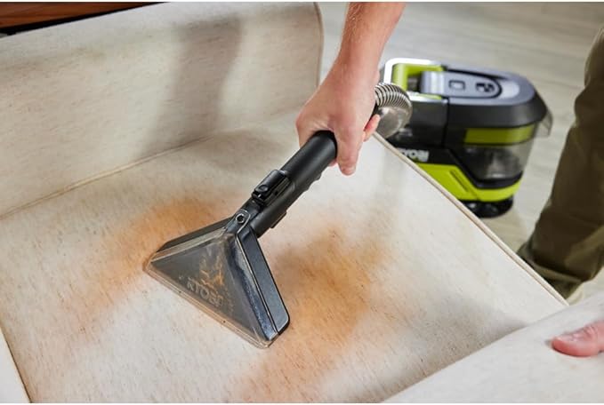 RYOBI ONE+ HP 18V Brushless Cordless SWIFTClean Mid-Size Spot Cleaner with 4.0 Ah Battery and Charger, AVERAGE, GREEN, PBLHV704K