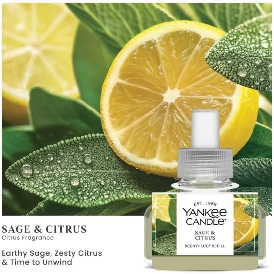 Yankee Candle Sage & Citrus ScentPlug Refills (Pack of 4)