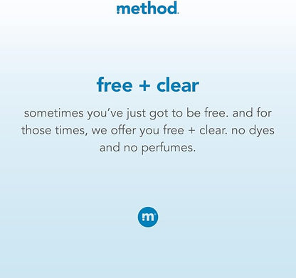 Method Liquid Laundry Detergent; Fragrance Free + Clear; Stain Remover; 66 Loads per 53.5 fl oz bottle; (Pack of 1)