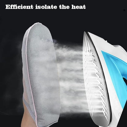 Garment Steamer Ironing Gloves, Anti Steam Handheld Ironing Pad, Heat Resistant Garment Steamer Mitt, Durable Protective Ironing Glove for Garment Steamer (Style G)