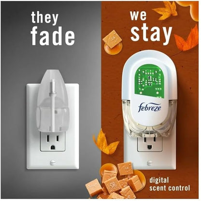 Feb-reze Plug Refill Odor-Fighting Air Freshener Sea Salt Caramel & Maple Scent, 3 Ct 0.87 fl oz Each