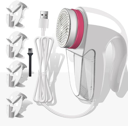 Fabric Shaver for Furniture,Sweater Shaver,Electric Lint Remover for Clothes,Fabric Pilling Remover,4 Cutter Heads, 5W of High-Power, Plug and Play, Say Goodbye to Charging and Waiting