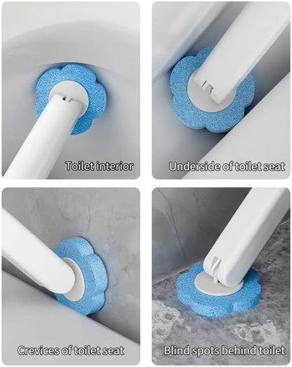 Disposable Toilet Bowl Wand Refills, Toilet Cleaning Refills, Disinfecting Scrubbing Pads,60 Count Disposable Toilet Brush Refills, Toilet Cleaning Sponges Heads for Bathtub, Floor, Drain