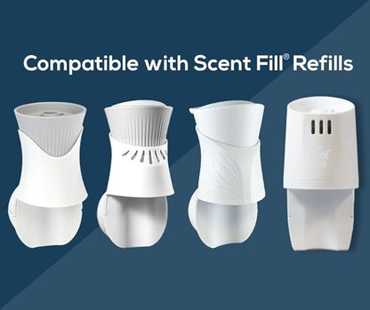 Summer Scent Fill Plug in Air Freshener Kit (Cucumber Melon, Grapefruit Vanilla, Island Essence, and Jasmine Nectar), 4 Refills + Diffuser