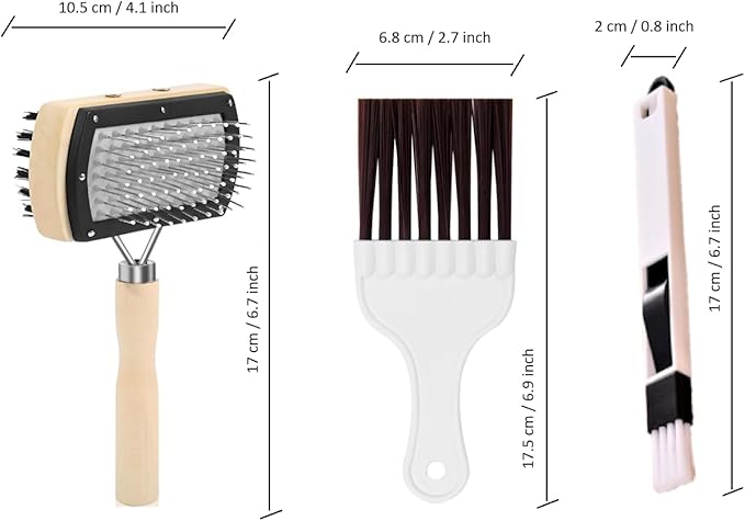 Air Conditioner Condenser Fin Cleaning Brush Refrigerator Coil Cleaning Brush Supplies Coil 4-in-1 Mini Split AC Coil Cleaning Kit Multi-Purpose Coil & Keyboard Cleaner Brush Set