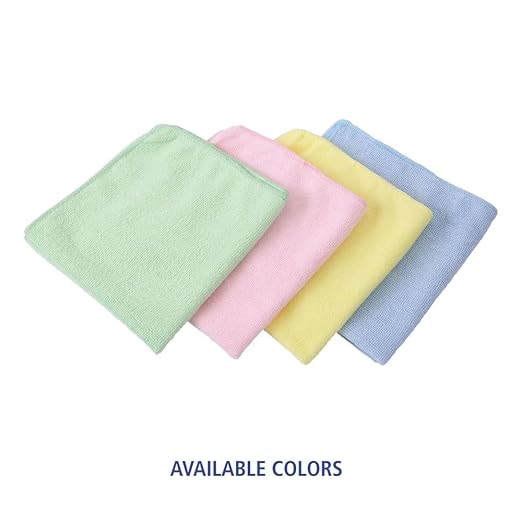 Boardwalk Microfiber Cleaning Cloths, 16 x 16, Yellow, 24/Pack