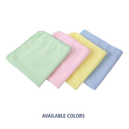 Boardwalk Microfiber Cleaning Cloths, 16 x 16, Yellow, 24/Pack