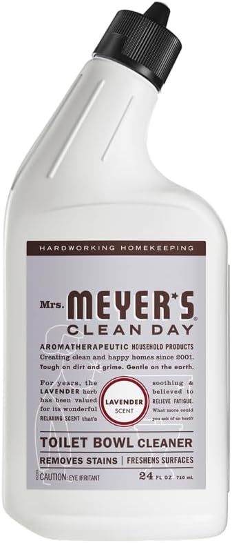 Mrs. MEYER'S CLEAN DAY Variety, 1 Room Freshener, 8 OZ, 1 Liquid Hand Soap, 12.5 OZ, 1 Liquid Dish Soap, 16 FL OZ, 1 Multi-Surface Cleaner, 16 OZ, 1 Toilet Bowl Cleaner, 24 OZ, 1 CT (Lavender)