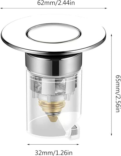 Press Bounce Basin Pop-up Drain Filter Bathroom Shower Sink Filter Plugs Hair Extension Bath Plugs Kitchen Accessories Drain Plugs
