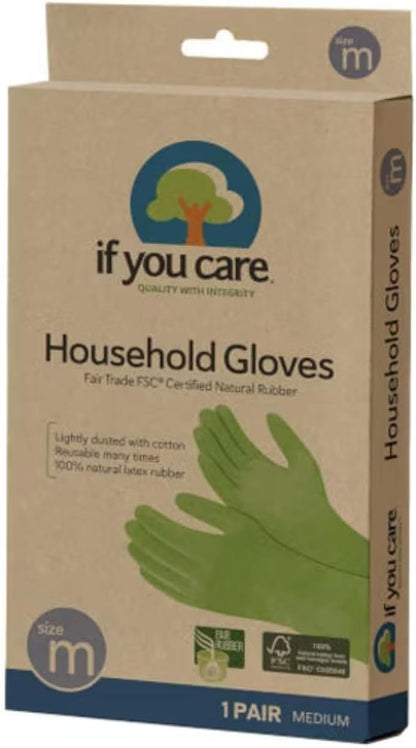 If You Care Household Latex Gloves - FSC Certified - Medium, 1 ct