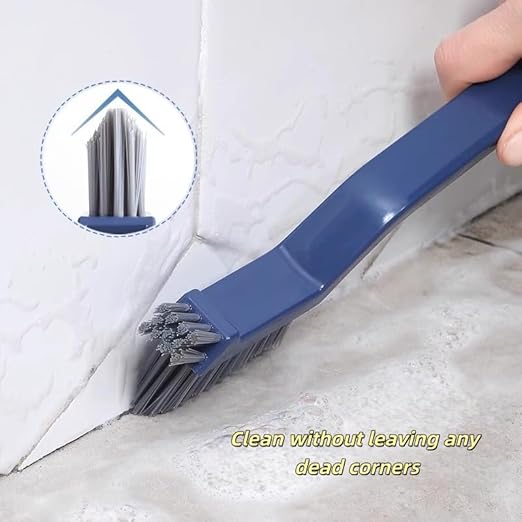 5 Pieces Cleaning Brush Set,Toilet Floor Brush Bathroom Tiles No Dead Corners Hard Bristles Floor Crevice Brush Kitchen Cleaning Metal Brass/Stainless Steel/Nylon Brushes (White Blue+3 Mixed Color)