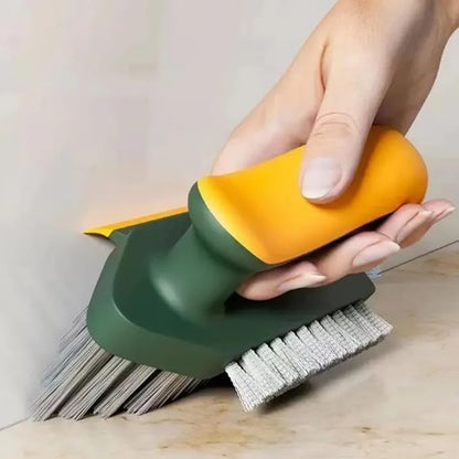 Bathroom Cleaning Brush with Comfort Grip Handle, Multi-Functional Scrub Brush for Tile, Grout, Shower, Kitchen Sink & Floor Cleaning
