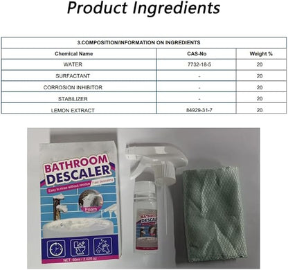 VIED Bathroom Descaler Cleaner, Bathroom Descaler Stubborn Stains Cleaner, Bathroom Descaler Foam Cleaner (3)