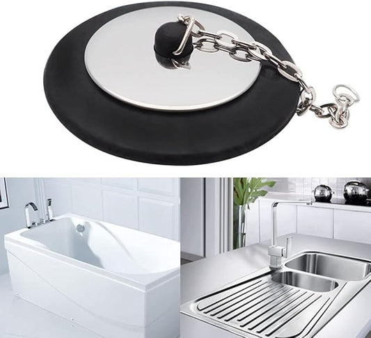 Kitchen Sink Stopper -Garbage Disposal Plug Kitchen Sink Plug Stainless Steel & Rubber 1pc