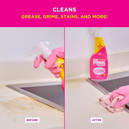 The Pink Stuff Miracle Multi-Purpose Cleaner â€“ Removes Grease, Grime, and Stains on Kitchens, Bathrooms, Floors, and More - 750ml (Pack of 2)