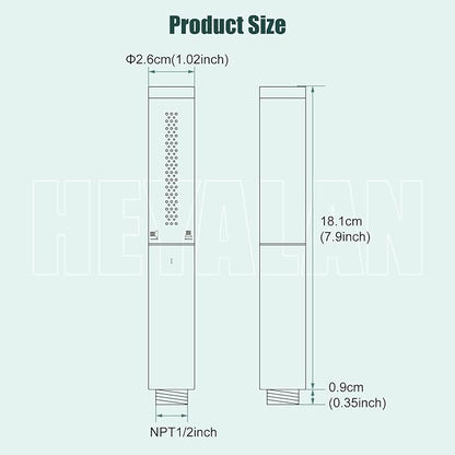 Heyalan Brass 2 in1 Function Handheld Spray Hand Shower High Pressure Handheld Sprinklert Shower Wand with Shower Hose and Adjustable Hand Shower Holder, Brushed Nickel