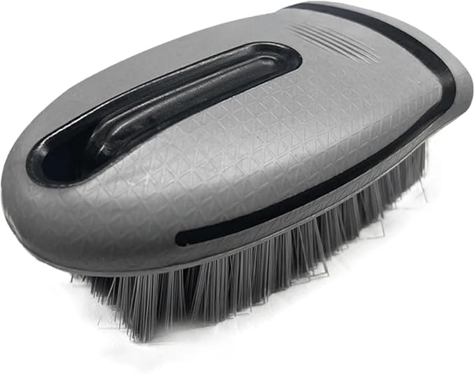 Carpet and Upholstery Cleaning Brush, Hanging Hole Car Cleaning Brush, Leather Seat Brush, Car Detailing Carpet Brush for Car Interior and Home, Fits Scrubbing Couch, Clothes, Tile (Gray)