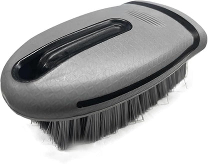 Carpet and Upholstery Cleaning Brush, Hanging Hole Car Cleaning Brush, Leather Seat Brush, Car Detailing Carpet Brush for Car Interior and Home, Fits Scrubbing Couch, Clothes, Tile (Gray)
