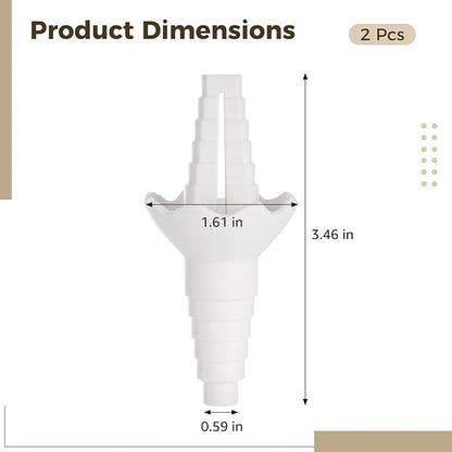2 Pcs Universal Bottle Emptying Kit, 0.59-1.38 in Compatible, Multi-Tier Transfer Connector, Waste Eliminator for Kitchen Bathroom Laundry