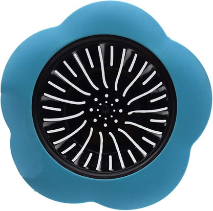 Silicone Kitchen Sink Strainer 2 Pack, Pouring strainers，Drain FilterLarge Wide Rim 4.5" Diameter (4.5" Diameter, 2 Red)