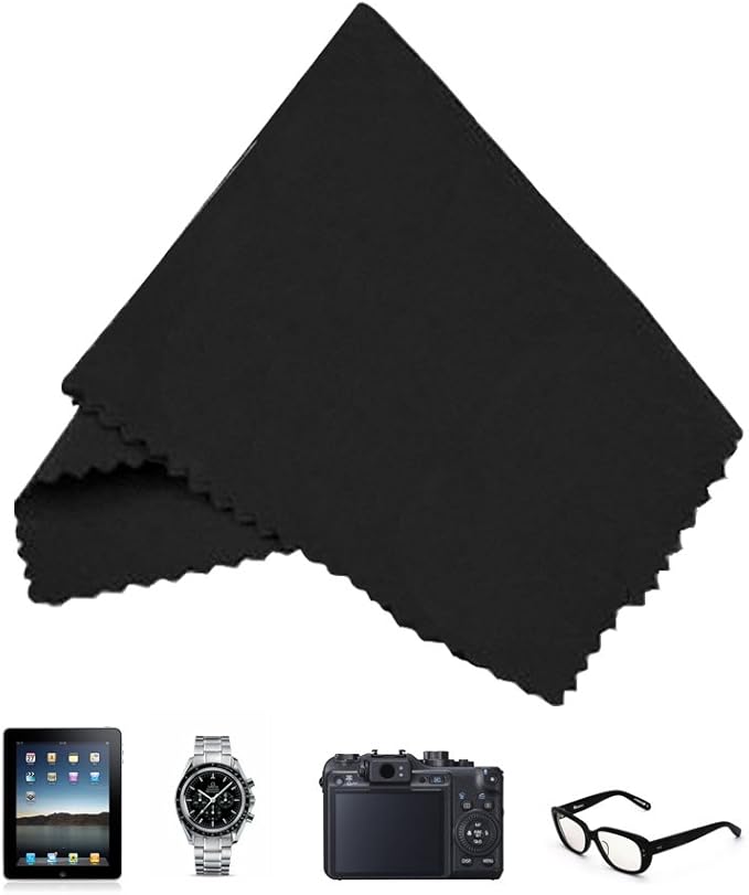Eco-Fused Microfiber Cleaning Cloths - 12 Pack - for Cleaning Glasses, Spectacles, Camera Lenses, iPad, Tablets, Phones, iPhone, Android Phones, Laptops, LCD Screens and Other Delicate Surfaces