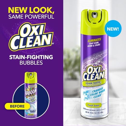 OxiClean Foam-Tastic Fresh Scent Bathroom Cleaner Twin Pack 2-19 oz. Aerosol Cans