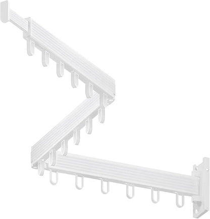 Wall Mounted Drying Rack for Laundry - Foldable Clothes Hanger Dryer with 180° Swivel, 220 lb Capacity, Aluminum Construction, Space-Saving Indoor Outdoor Organizer - White