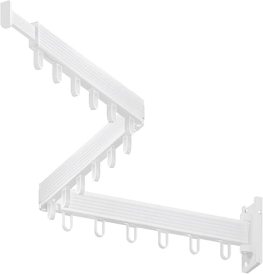 Wall Mounted Drying Rack for Laundry - Foldable Clothes Hanger Dryer with 180° Swivel, 220 lb Capacity, Aluminum Construction, Space-Saving Indoor Outdoor Organizer - White
