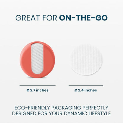 LastRound Reusable Makeup Remover Pads - 7 Washable Eco-Friendly Reusable Cotton Rounds for Face - Sustainable & Soft Cotton Face Pads for Facial Cleansing & Eye Makeup Removal - Travel Storage Case