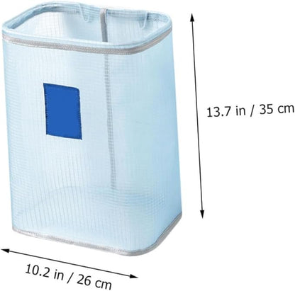 1Pc Wall Mounted Foldable Laundry Hamper Clothes Basket for Bathroom Bedroom Dorm Room Closet Space Saving Organizer for Dirty Clothes Blue