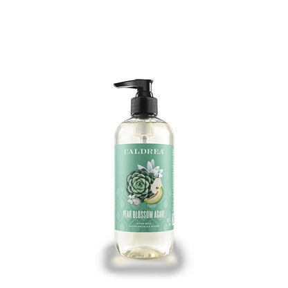 Caldrea Hand Wash Soap, Aloe Vera Gel, Olive Oil and Essential Oils to Cleanse and Condition, Pear Blossom Agave Scent, 10.8 oz (Packaging May Vary)