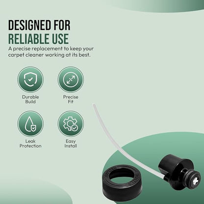 Replacement Cap & Straw Assembly for Bissell Little Green Machine Carpet Cleaners - Models 1400B, 1400W, 3369, 3353, 3519, - Only for Models Listed