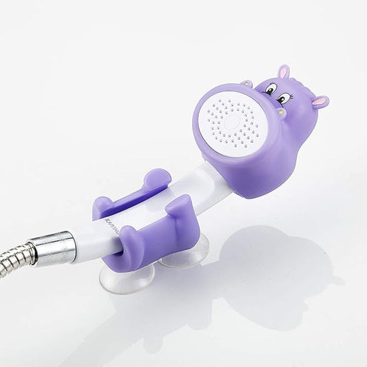 KAIYING Children's Handheld Shower Head,Cartoon Water Flow Spray Shower Head Baby Kids Toddler Bath Bathing Accessories (K:Showerhead(Hippie)+Hose+Diverter)