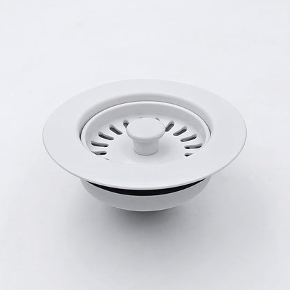 GZILA Garbage Disposal Drain Strainer and Stopper with Decorative Disposal Flange in White, Fit 3.5 Inch Standard Drain Hole