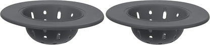 OGGI Silicone Sink Strainer- Great Kitchen Sink Strainer, Sink Drain Strainer, Drain Stopper, Sink Plug, 4.6˝ Diameter Rim, Gray (Pack of 2)