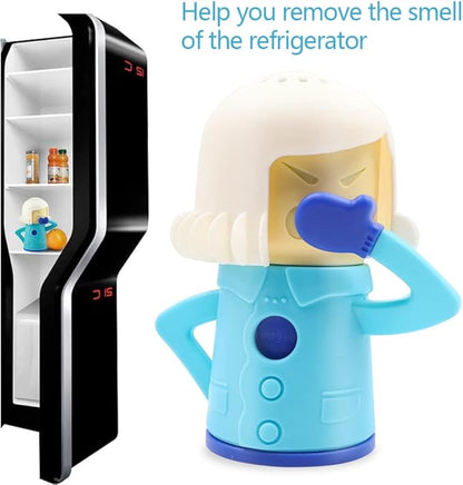Abnaok Angry Mom Microwave Cleaner and Chilly Mama Fridge Deodoriser 2PCS Easily Clean in Minutes for Home or Office with English Manual