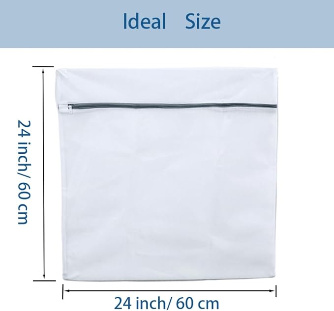 3 Pcs 24 * 24 inch large laundry bag, laundry storage, washing machine bag with zipper mesh, travel storage and sorting bag for Clothes,Fitted sheets,Sweater, Shoes