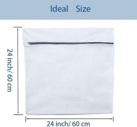 3 Pcs 24 * 24 inch large laundry bag, laundry storage, washing machine bag with zipper mesh, travel storage and sorting bag for Clothes,Fitted sheets,Sweater, Shoes
