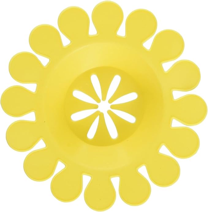 Compac Sink Daisy Scented Kitchen Sink Strainer infuses & Freshens Your Sink, Must Have Kitchen Sink Accessories, Sink Drain Strainer - Catcher, Yellow, Lemon Scent, 6 Count, (3 Packs of 2)
