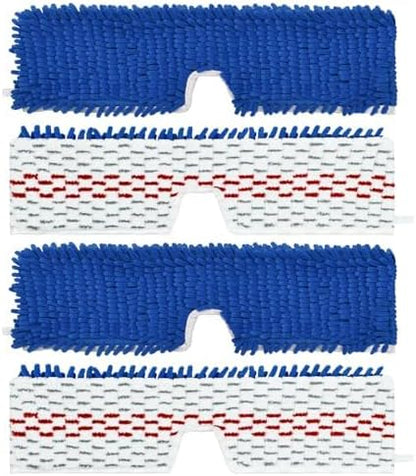 4 Pack Mop Head Replacement Compatible with O-cedar Hardwood Floor 'N More Microfiber Dual or 3-Action Flip Mop Refill Chenille Mop Replace Pads for Ocedar Dual-Action Flip Mop,Reusable & Washable Pad