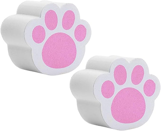 Ciieeo Cat Claw Cleaning Sponge Scrubber 2pcs Cartoon Cat Paw Mirror Cleaner for Bathroom Glass Faucet Surface Household Cleaning Tool