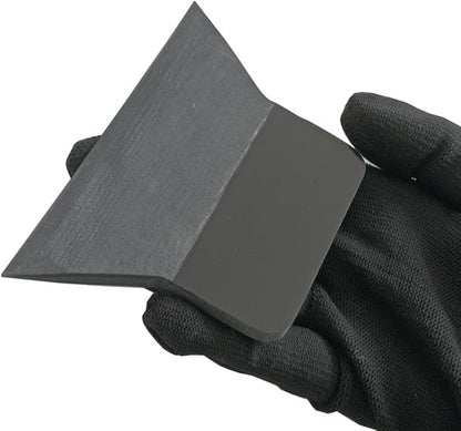 Black Soft Rubber Wrap Squeegees Carbon Fiber Vinyl PPF Scraper Car Window Tinting Tool Glass Cleaner (Black 2 Cut Edge)