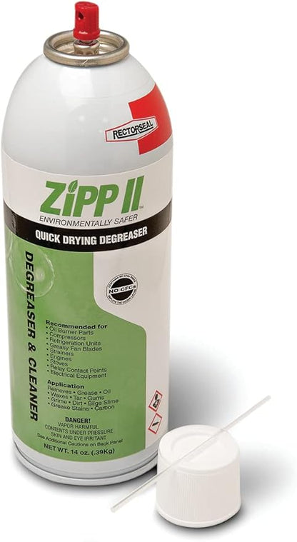 RectorSeal Zipp II 82645 Quick-Dry Degreaser, Fast Acting, HVAC, 12 oz.