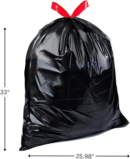 Strong Large 18 Gallon Drawstring Trash Bags Black Can Liners Kitchen Garbage Bags Multipurpose 30 CT Home Lawn Bags