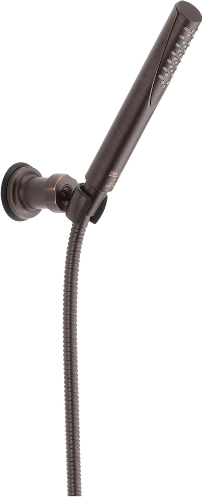 DELTA FAUCET Trinsic Single Spray Wall-Mount Hand Shower, Hand Held Shower with Hose, Oil Rubbed Bronze Handheld Shower Head, Hand Shower, Handheld Shower, Venetian Bronze 5585-RB